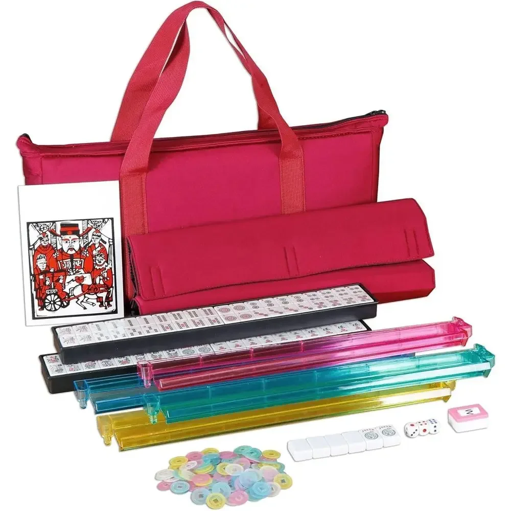 Tile Bag Drawstring - Classic Full-Size Mahjong Set with 166