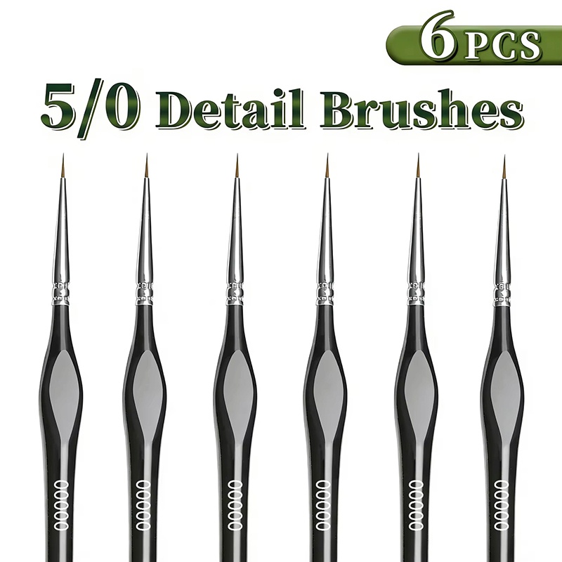 Miniature Painting Set - 6Pcs/Set 6mm Miniature Paint Brushes Small