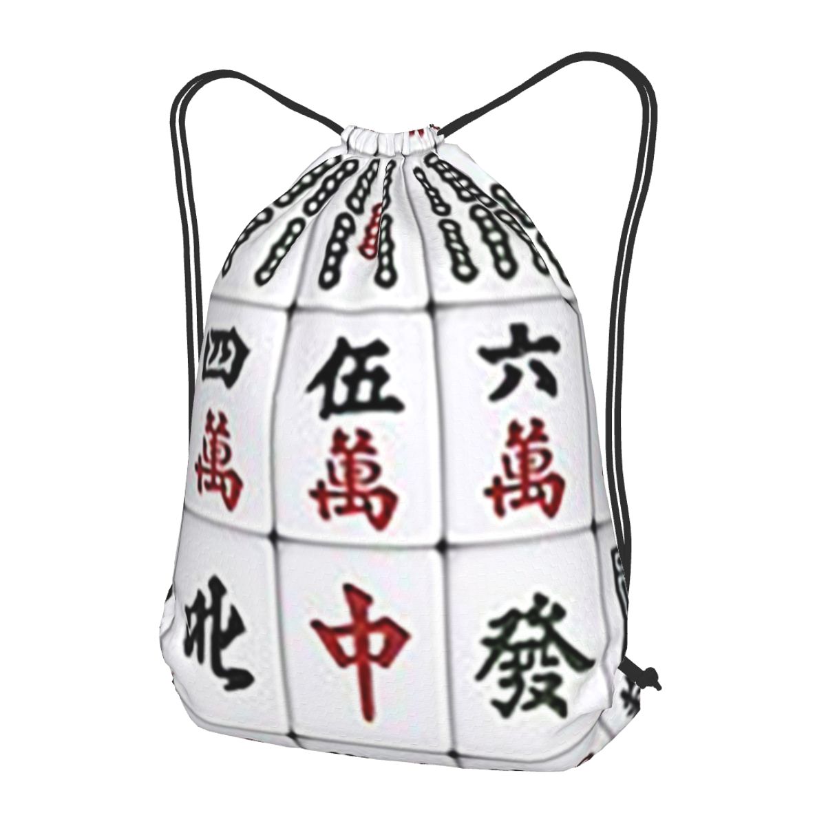 Mahjong Tile Pattern Backpacks - Tile Bag Drawstring 리뷰 및 가격