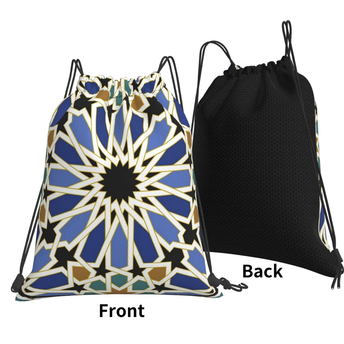 Arabic Tile I Backpacks Multi- - Tile Bag Drawstring 리뷰 및 가격