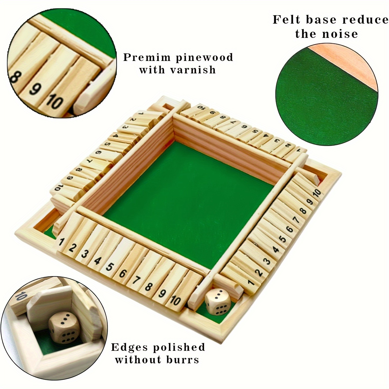 1pc classic wooden dice game - - Board Game Instruction 리뷰 및 가격
