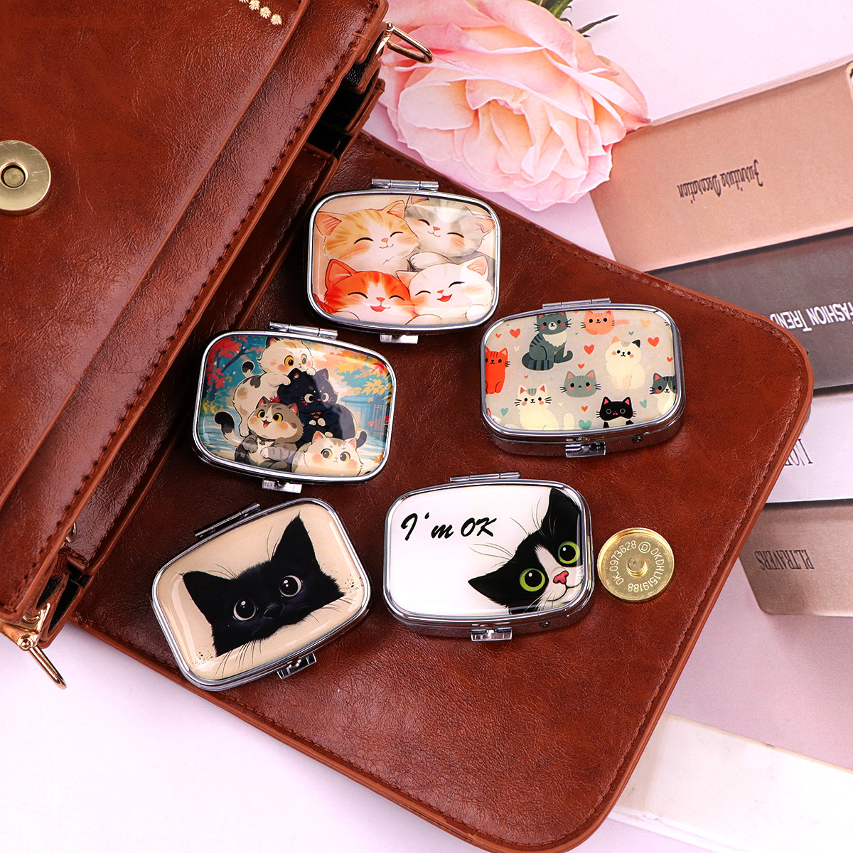Black Cat Pill Boxes Cartoon A - Token Tray Organizer 리뷰 및 가격