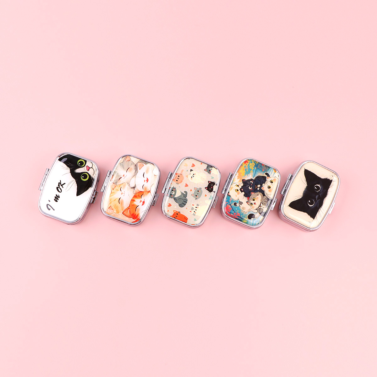 Black Cat Pill Boxes Cartoon A - Token Tray Organizer 리뷰 및 가격