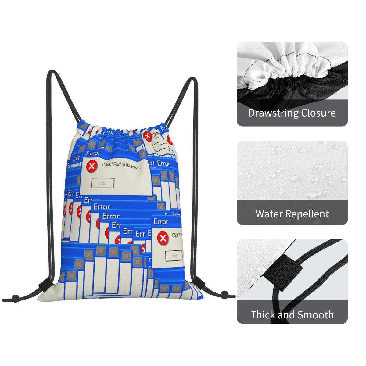 Windows Xp Error Tiled Backpac - Tile Bag Drawstring 리뷰 및 가격