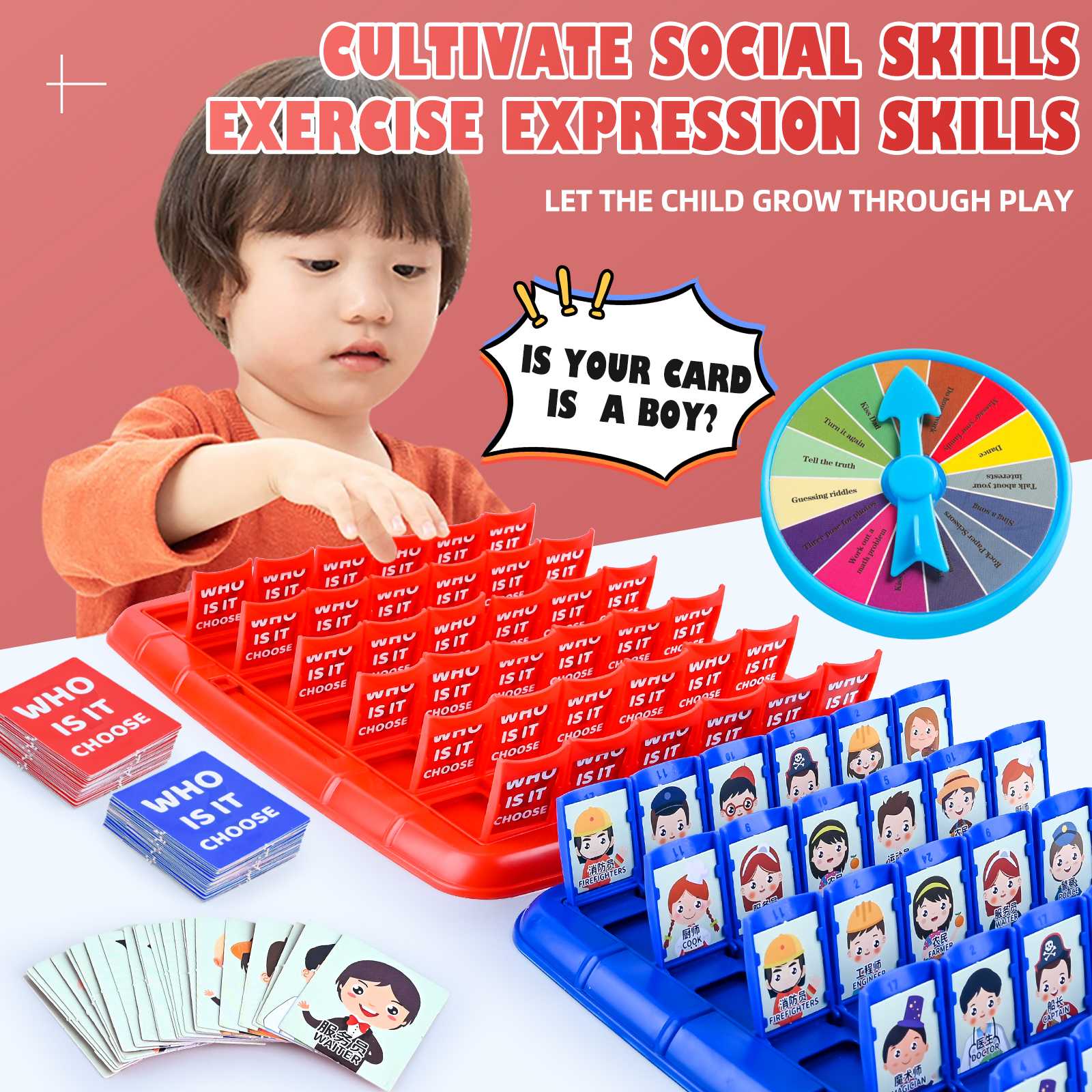 Guess Who I Am, Children'S Puz - Board Game With Chips 리뷰 및 가격