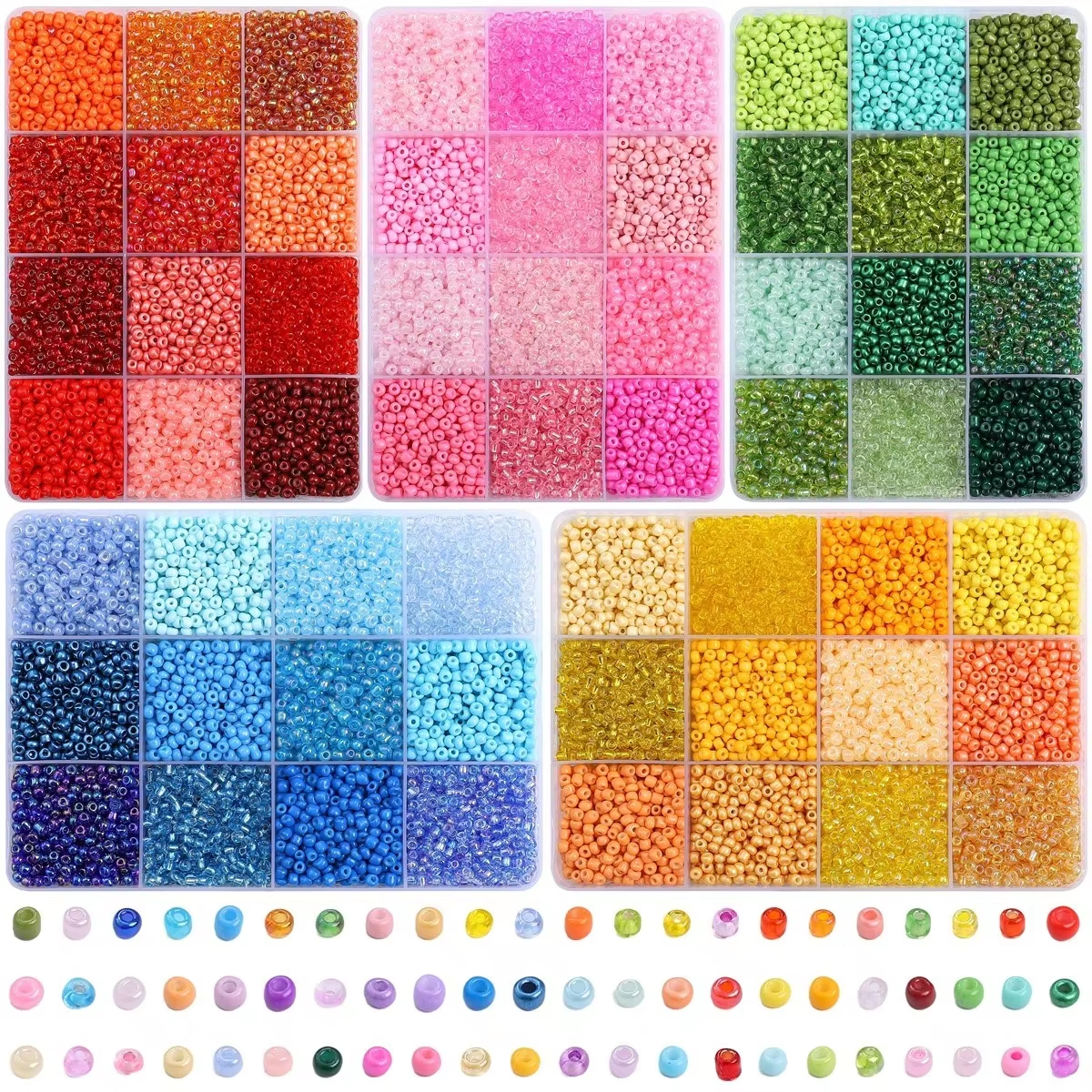 3600pcs 3mm Glass Seed Beads,  - Token Tray Organizer 리뷰 및 가격