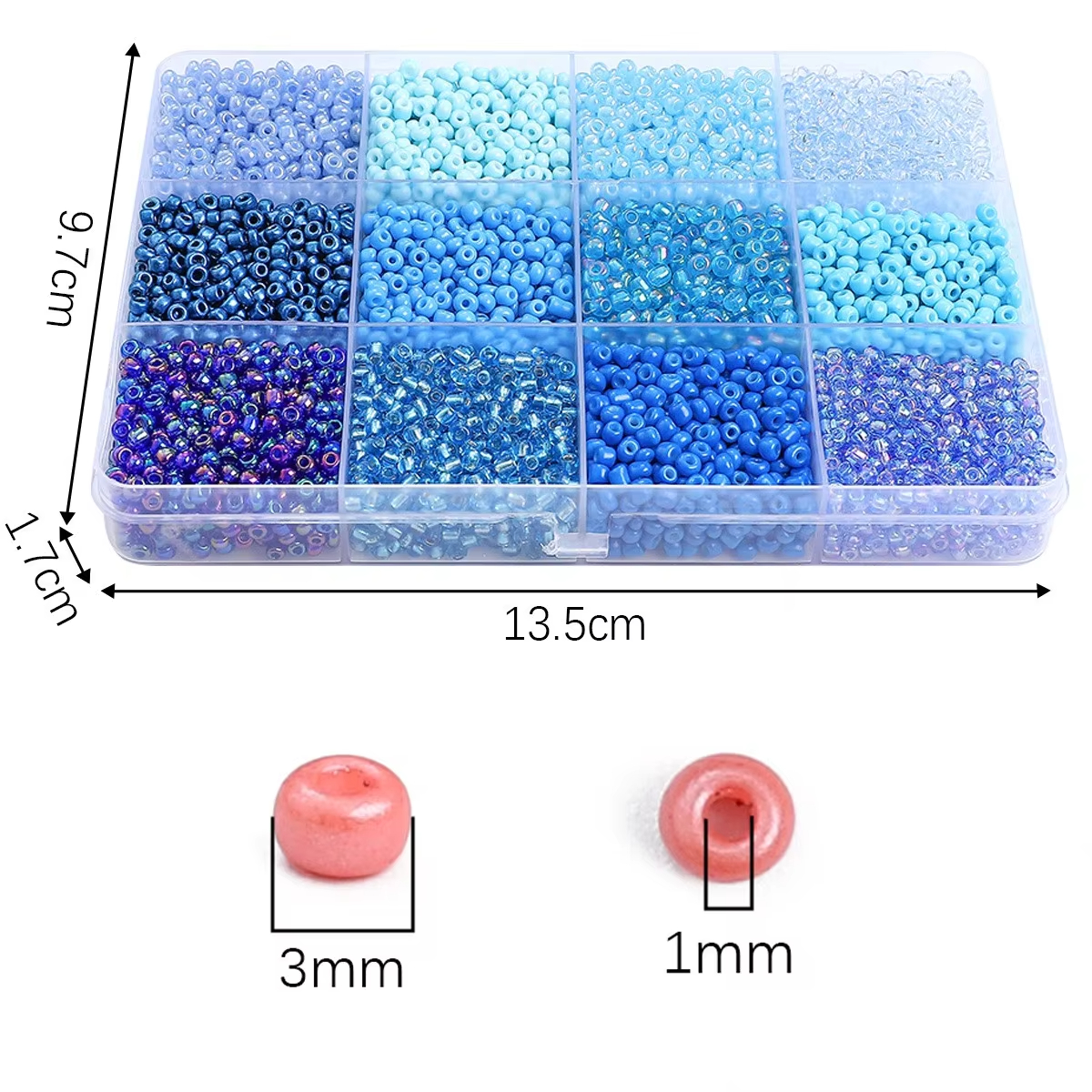 3600pcs 3mm Glass Seed Beads,  - Token Tray Organizer 리뷰 및 가격