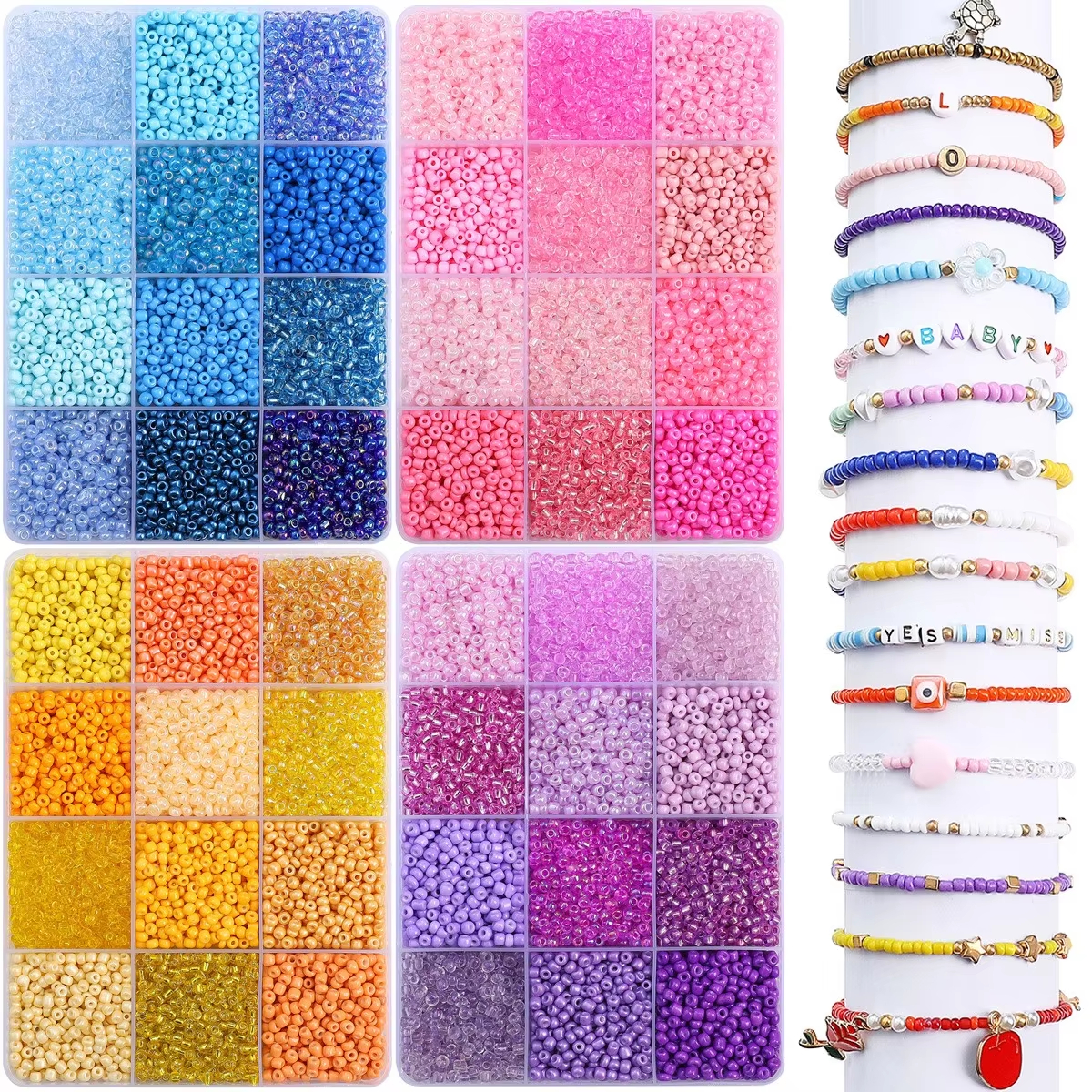 3600pcs 3mm Glass Seed Beads,  - Token Tray Organizer 리뷰 및 가격