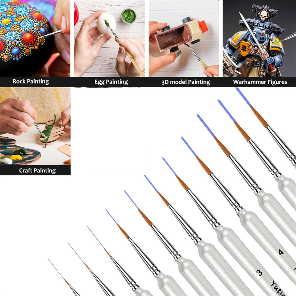17Pcs Miniature Paint Brush Se - Miniature Painting Set 리뷰 및 가격