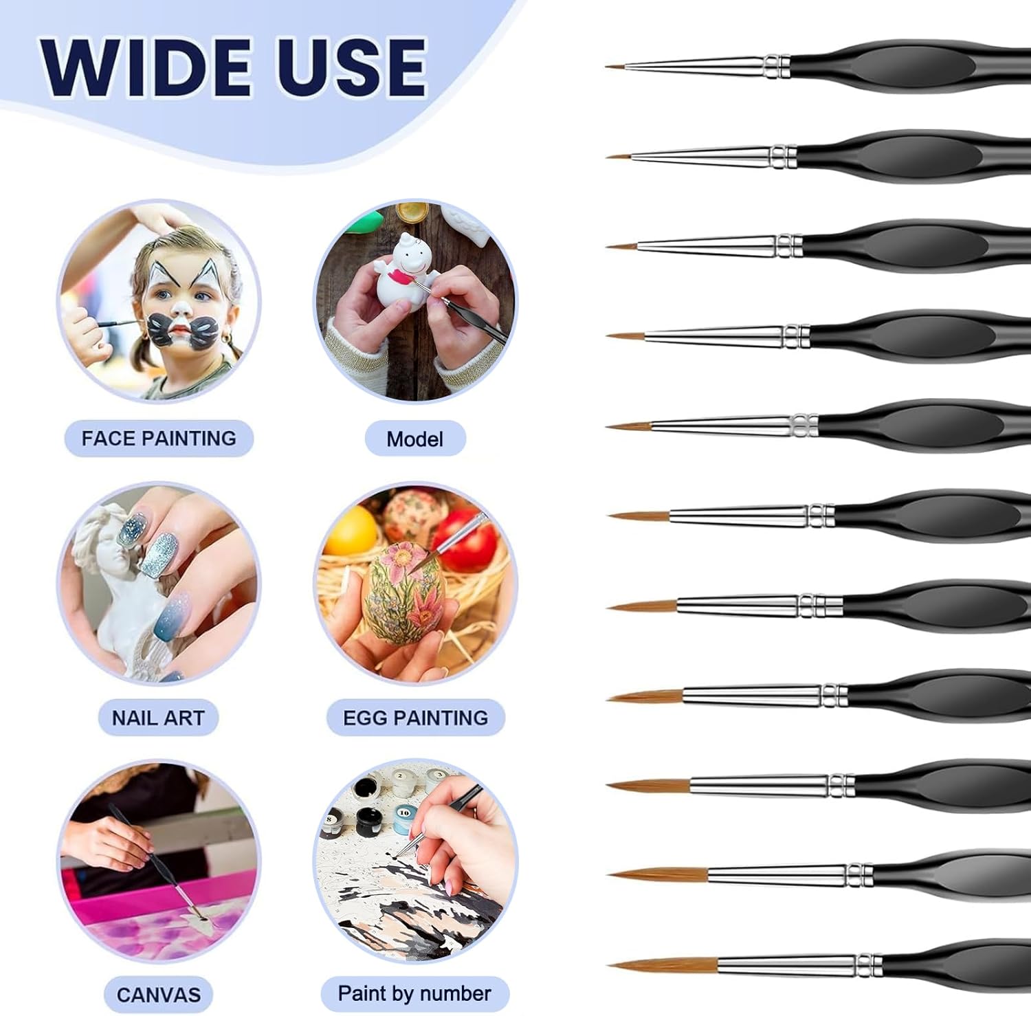 11 Pcs Detail Paint Brushes Se - Miniature Painting Set 리뷰 및 가격