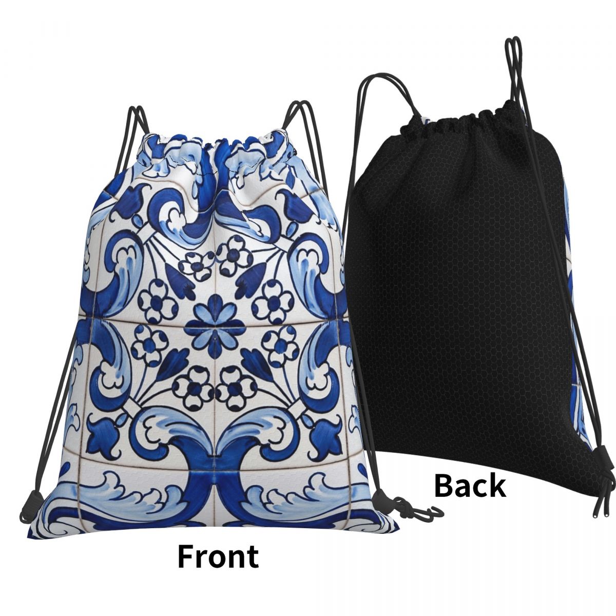 Antique Classic Lisbon Blue Az - Tile Bag Drawstring 리뷰 및 가격
