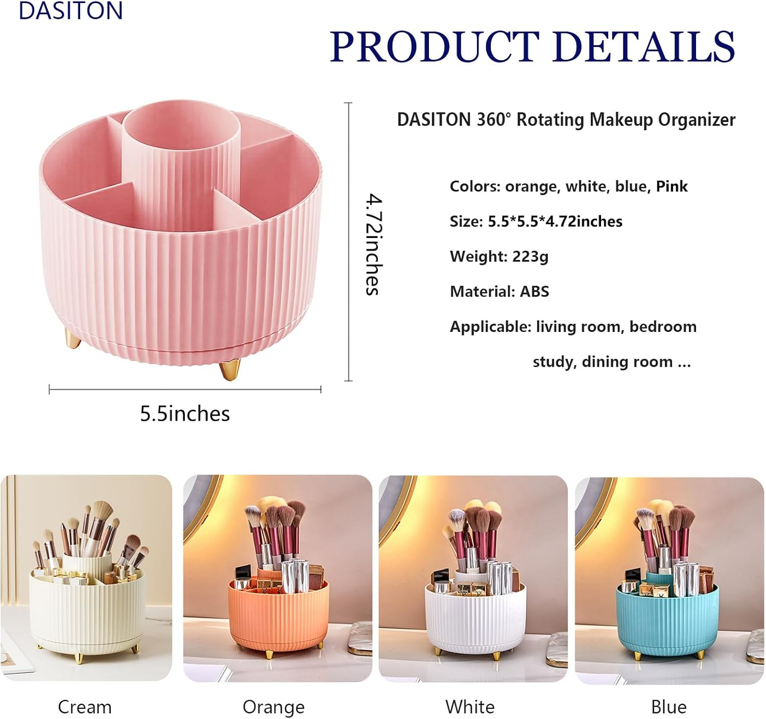 360° Rotating Makeup Tool Stor - Token Tray Organizer 리뷰 및 가격