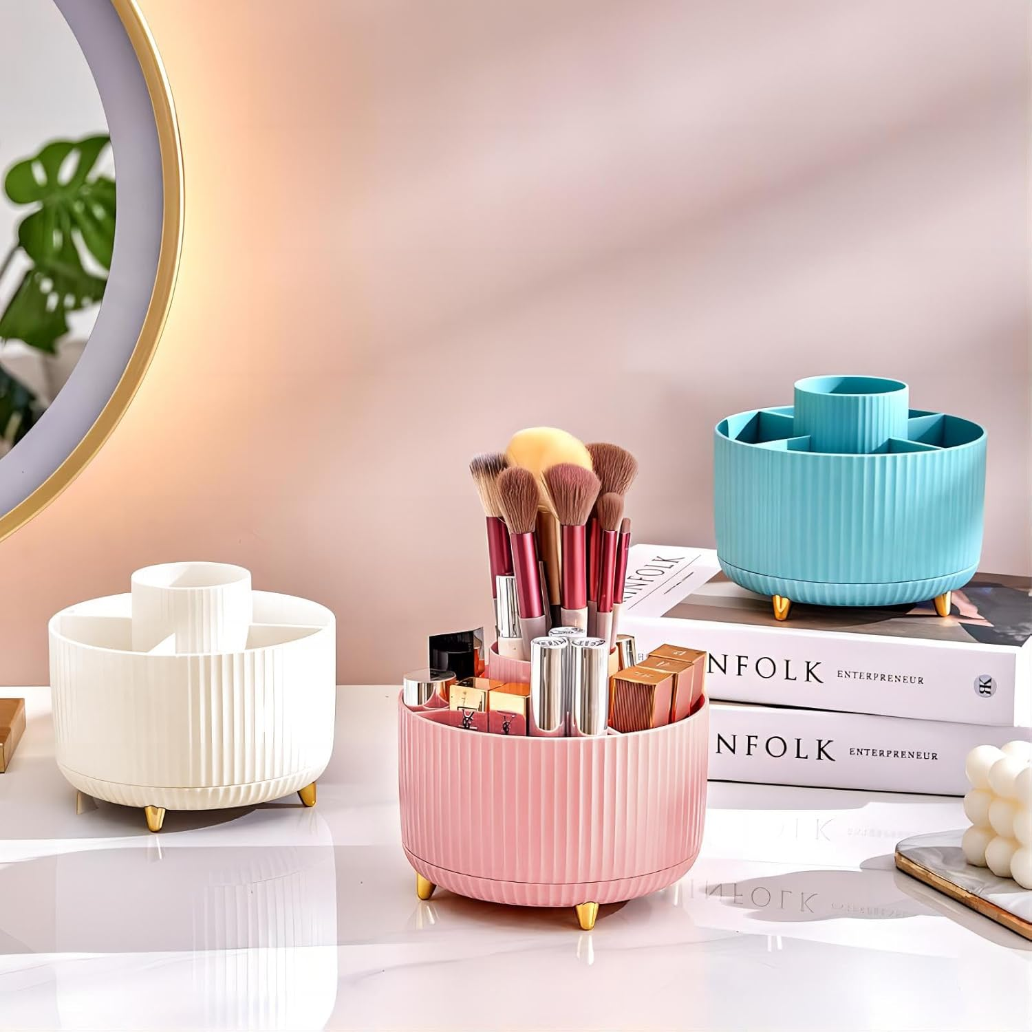 360° Rotating Makeup Tool Stor - Token Tray Organizer 리뷰 및 가격