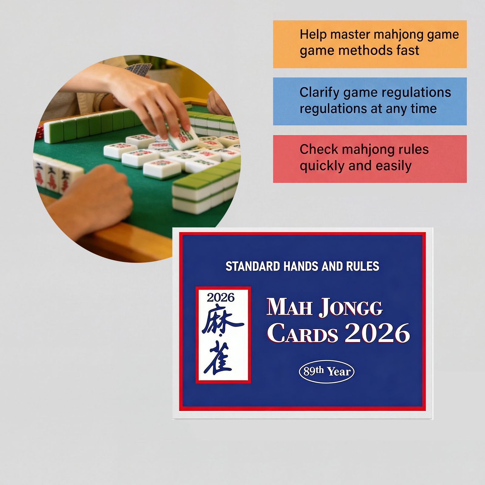 Mahjong Game Rule Card, Trendy - Board Game Root 리뷰 및 가격