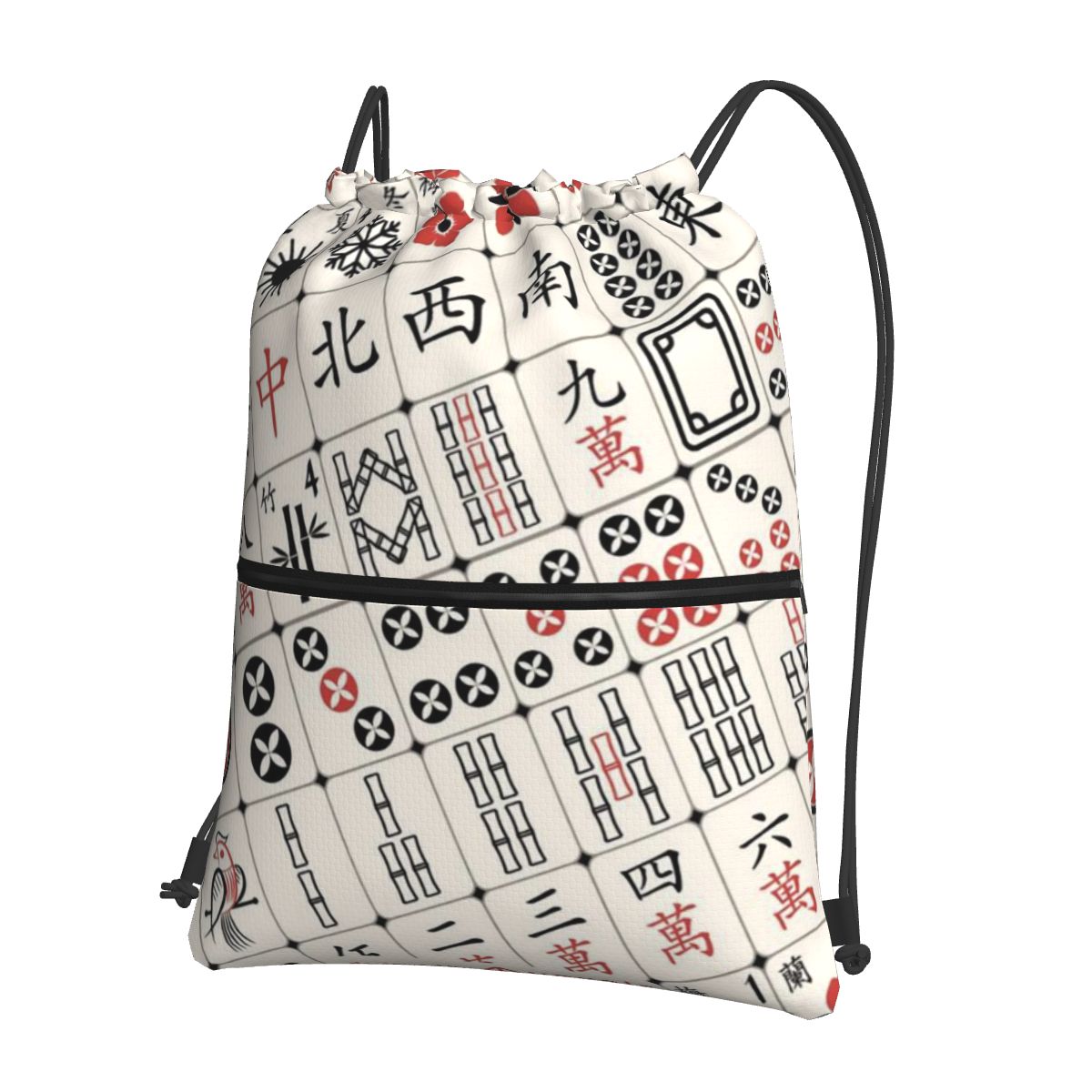 Mahjong Tile Pattern Backpacks - Tile Bag Drawstring 리뷰 및 가격