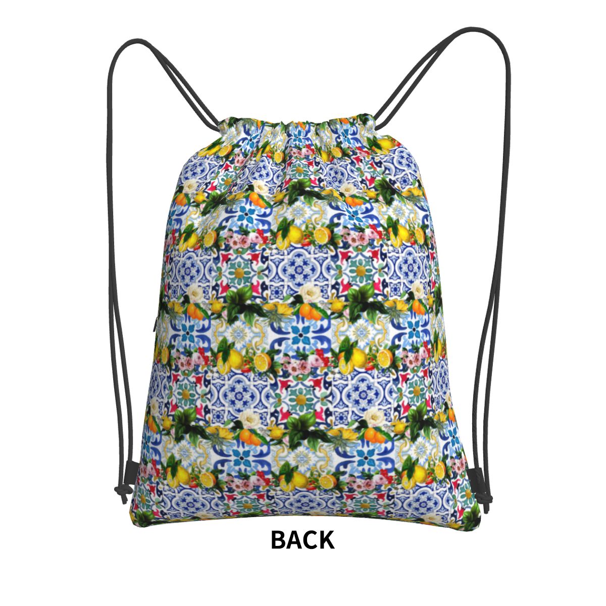Sicilian Tiles,mediterranean,m - Tile Bag Drawstring 리뷰 및 가격
