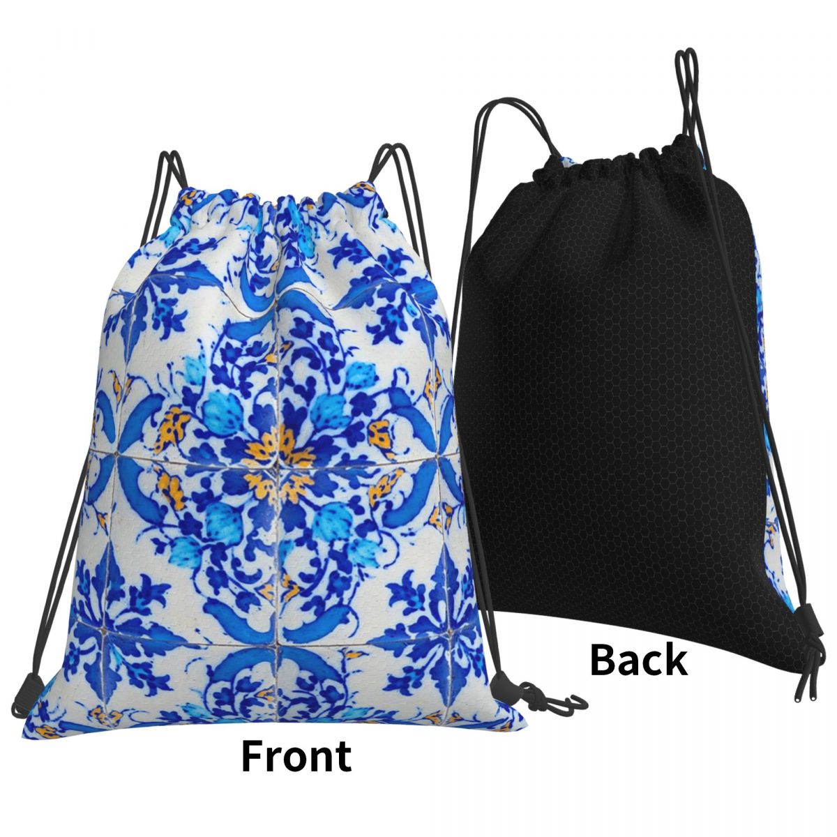 Portuguese Tile Decor Azulejo  - Tile Bag Drawstring 리뷰 및 가격